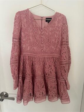 Bardot Junior Lace Dress Girls Size 8 Dusty Pink Flower Girl